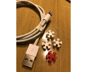 Snowflake Usb Cable Organizer 3D Models