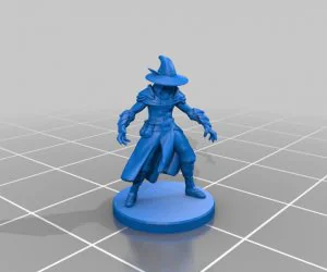 Elf Wizard Miniature Male 3D Models