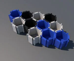 Hexagonal Container 3D Models