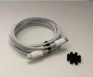 Snowflake Mac Usb Cable Organizer 3D Models