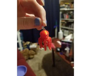Cute Mini Octopus Earring 3D Models