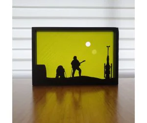 Star Wars Tatooine Silhouette Ornament 3D Models