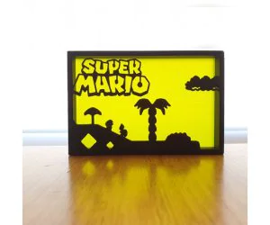 Super Mario Silhouette Art 3D Models