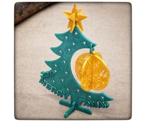 Christmas Tree Ornament Gift Card 3D Models