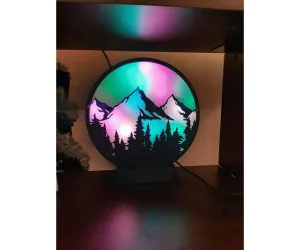 Circular Mountain Lamp 3D Models