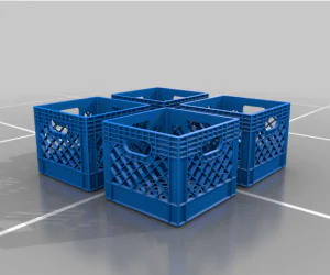 Milk Crate 187 Ho Scale 3D Models