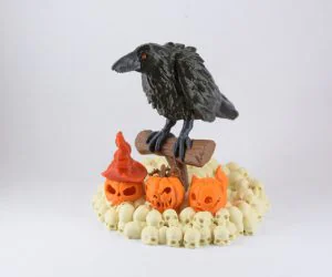 Halloween Raven Remixed For Multicolor 3D Models