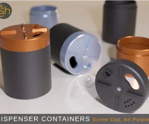 Dispenser Container Screw Cap All Purpose 3D Models