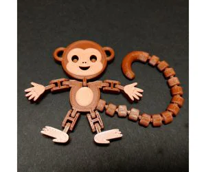 Flexi Articulated Monkey 3D Models