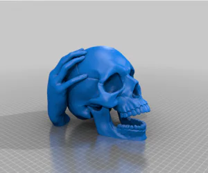 Hand And Skull Head 3D Models