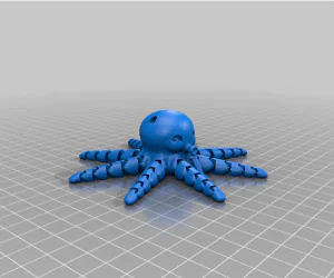 Hangable Cute Mini Octopus 3D Models