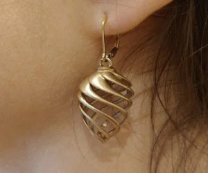 Spiral Earrings 3D Models