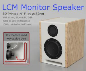 Lcm Monitor Speaker 40Hz Waveguide Bluetooth Dsp 3D Models