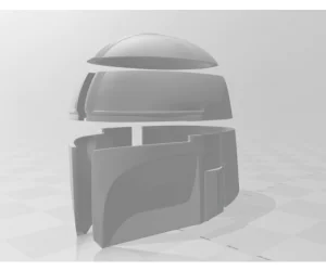 Mandalorian Helmet Pieces Fit Ender 3 3D Models