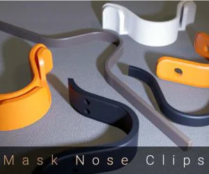 Nose Clips For Face Masks Seven Varieties 3D Models