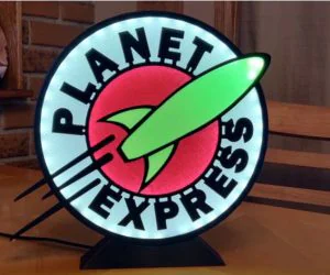 Planet Express Lighted Logo Futurama 3D Models