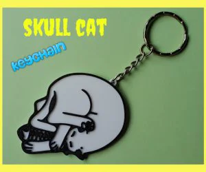 Keychain Skull Cat 3D Models