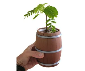 The Wine Barrel Flower Pot 3D Models