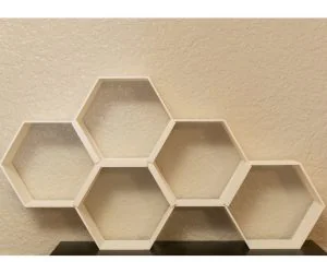 Modular Hexagon Display Shelves 3D Models