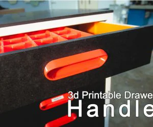 Drawer Handle And Router Jig For Assortment Cart 3D Models