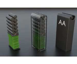 Magazine Battery Holder Aa 3D Models