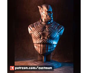 Captain America Bust Fan Art 3D Models