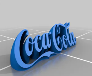 Coca Cola Wall And Table Logos 3D Models