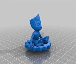 Groot Chilling On Extruder Knob Ender 3Pros 3D Models