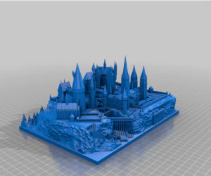 Hogwarts With Base Fixed Spelling 3D Models