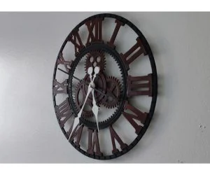 Industrial Gear Wall Clock 3D Models