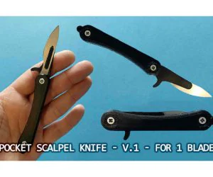 Pocket Scalpel Knife Folding Scalpel Knife V.1 For One Blade 3D Models