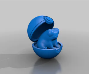 Fred The Frog In A Pokeball 3D Models