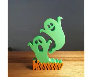 Floating Ghosts Halloween Ornament 3D Models