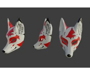 Kitsune Fox Mask 3D Models