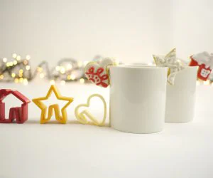 Mug Christmas Cookie Cutters 3D Models