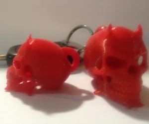 Devil Skull Keychain Remix 3D Models