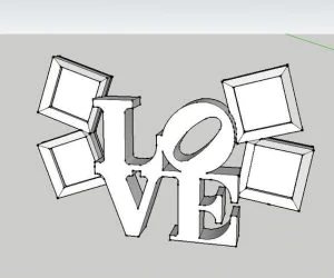 Love Picture Frame 3D Models