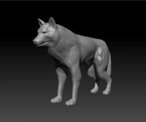 Fantasy Wolf Miniature 3D Models