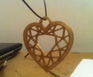 Heart Diamond Pendant 3D Models
