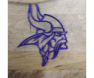 Minnesota Vikings Logo Outline 3D Models