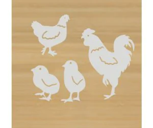 Easter Chicken Familywall Art 3D Models