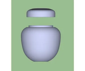 Small Ginger Jar With Lid 3D Models