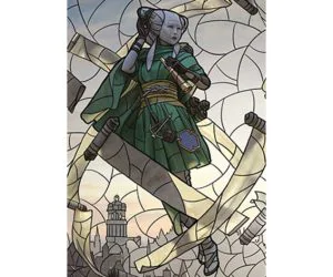 Tamiyo Collector Of Tales Stained Glass Litho 3D Models