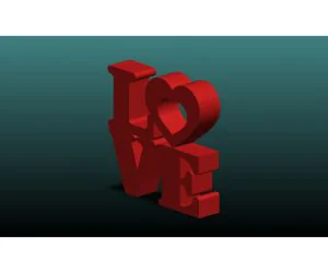 Love Sculpture With Heart 3D Models