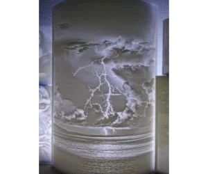 Lightning Lithophane 3D Models