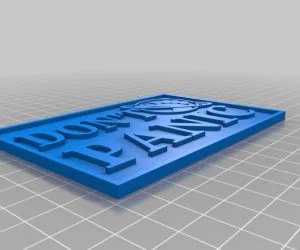 Don’T Panic Hitchhikers Guide To The Galaxy Plaque 3D Models