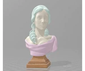 Beautiful　Female Bust　Low Poligon 3D Models