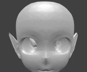 Head With Elf Ears 3D Models