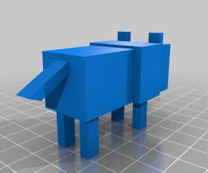 Dog Mincraft 3D Models