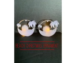 Beach Christmas Ornament 3D Models